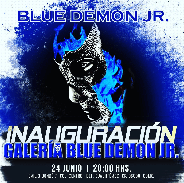 Blue Demon Jr inaugura galería en el centro de Ciudad de México Once