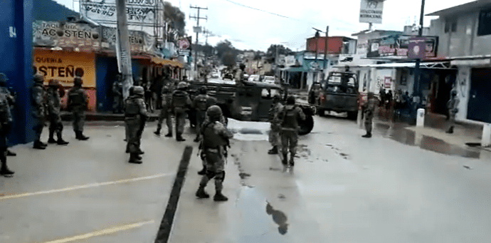 Fuerzas de seguridad realizan operativo ante riesgo de violencia en San  Cristóbal de las Casas • Once Noticias
