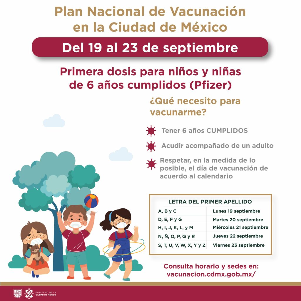 CDMX anuncia vacunación anticovid para niñas y niños de 6 años • Once  Noticias